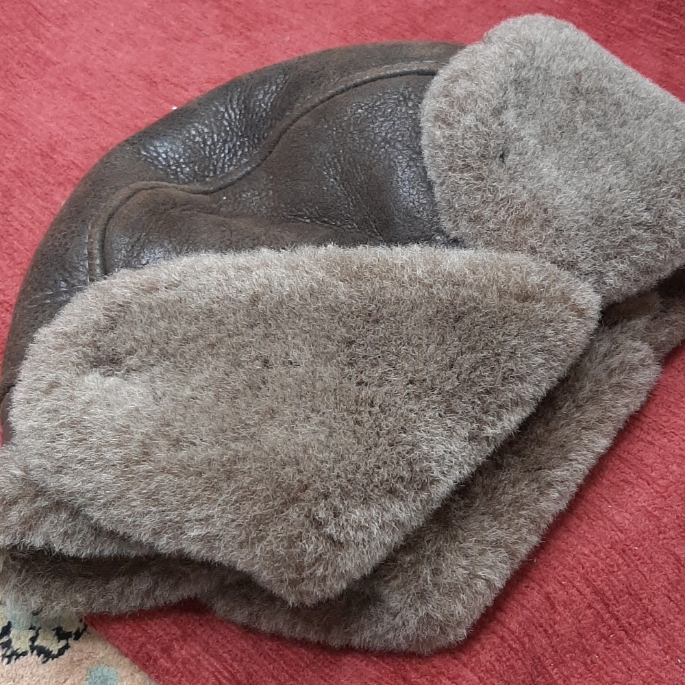 Brown Shearling Aviator Hat - Plush Earflap Winter Cap